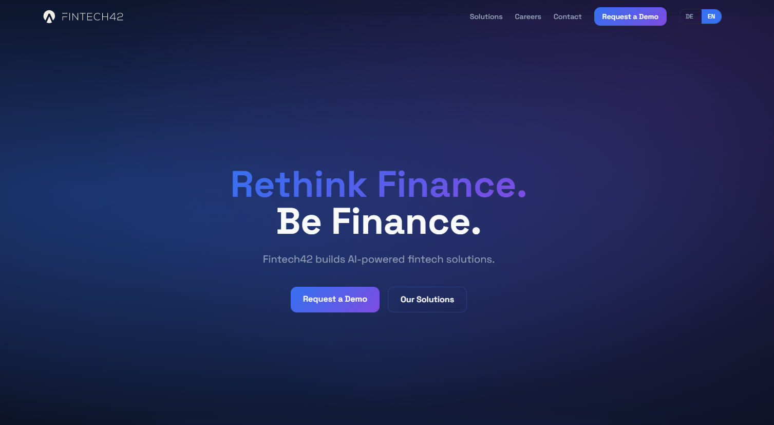 Fintech42 website preview